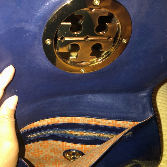 Tory Burch Blue Clutch - Picture 3 of 5